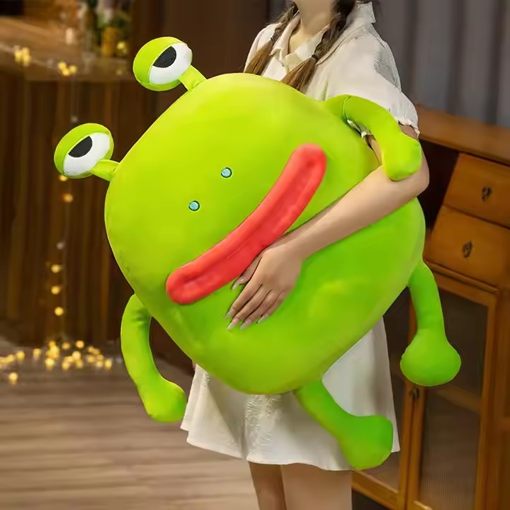 Japanese Funny No-Sleep Big Eyed Frog Ugly Bear with PP Stuffed Sausage Mouth Ragdoll