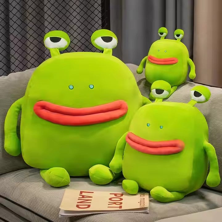 Japanese Funny No-Sleep Big Eyed Frog Ugly Bear with PP Stuffed Sausage Mouth Ragdoll