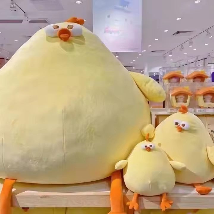 Super soft chicken small yellow plush toy doll cute anime cozy pillow