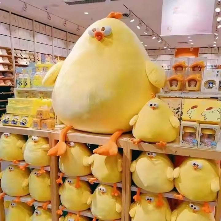 Super soft chicken small yellow plush toy doll cute anime cozy pillow