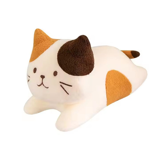 Cute Three Color Cat Doll Plush Toy Embroidered Sleeping Pillow Soft